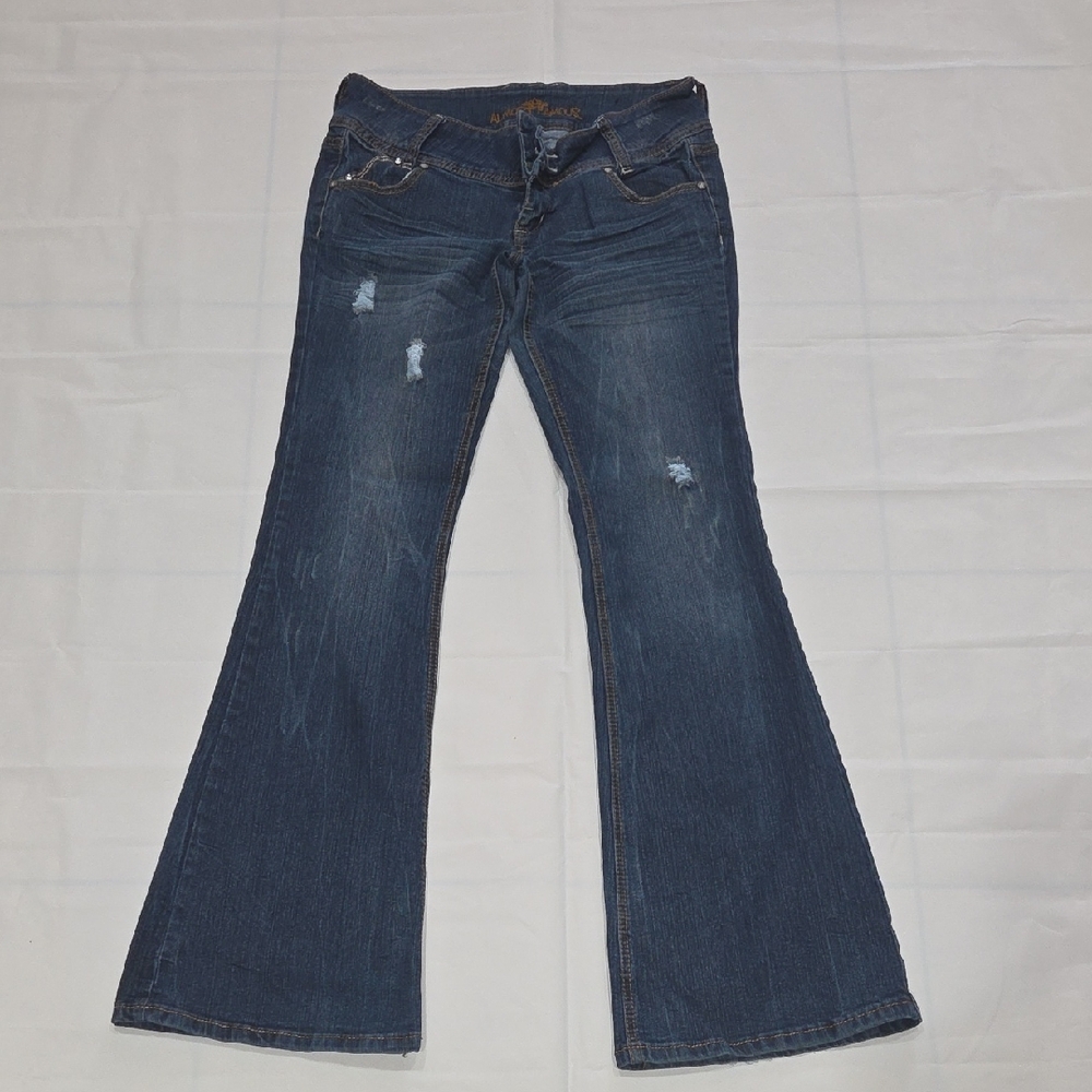 Juniors Blue Flare Jeans